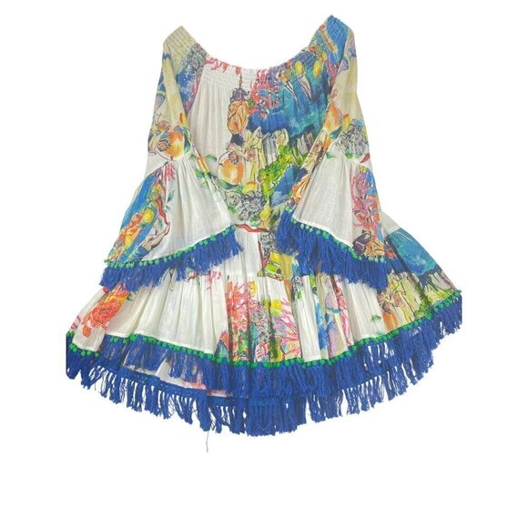 Antica Santoria women's flouncy top one size beautiful colors vacation cruise - Picture 13 of 16